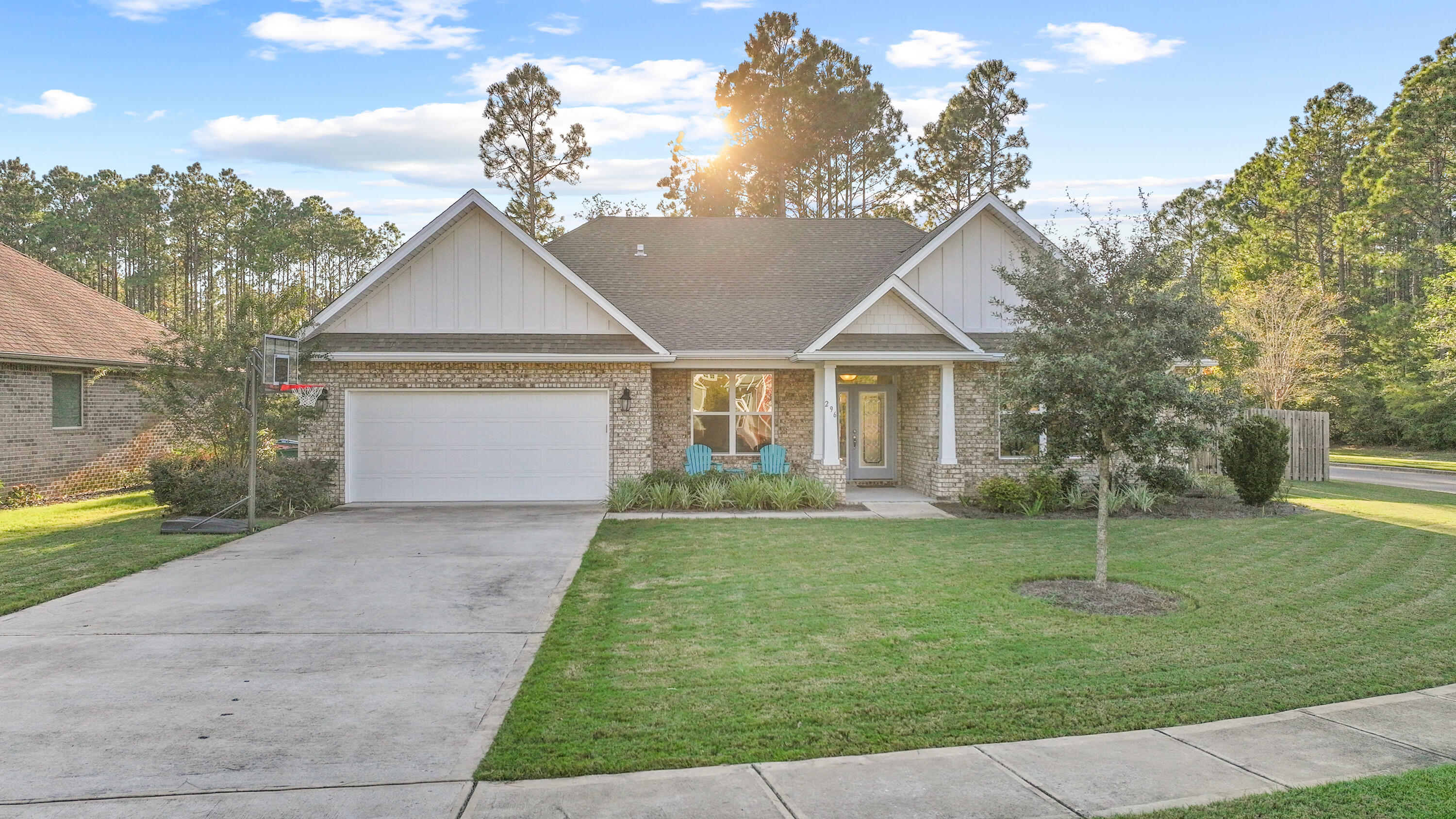 Situated on a fully fenced corner lot, with views of a tranquil pond, that is stocked with fish.  This Lilac B floor plan by Holiday Builders, is the perfect escape.  With 4 bedrooms, 3 bathrooms, an office, owners retreat, and sunroom checks all of the boxes for your family.  Symphony in Hammock Bay boast the best of all Hammock Bay has to offer.  Sitting, just 3 blocks from the main clubhouse with 2 zero entry pools, lap pool, and lounging pool.  The clubhouse is also right there with a movie theatre, playground, and green with big screen for your entertainment.