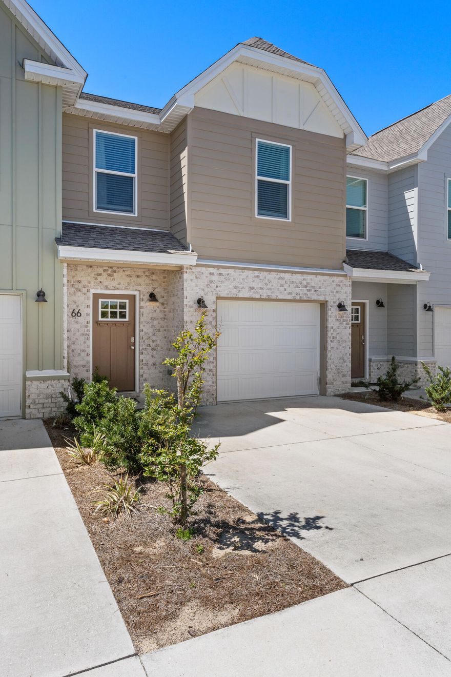 Welcome to Tuscan Village Townhome's located in the heart of Destin. This property features 3 bedrooms, 2.5 baths, with a one car garage, granite counter tops, stainless appliances, back patio, and an open floor floor plan.  The master bedroom and bathroom are spacious featuring granite counter tops with a large walk in shower.  
The guest bedrooms, laundry room and guest bathroom are all of the second floor along with the master bedroom and bath.
Tuscan Villages is conveniently located to our beautiful beaches, the Destin Harbor with a short drive to shopping and entertainment.