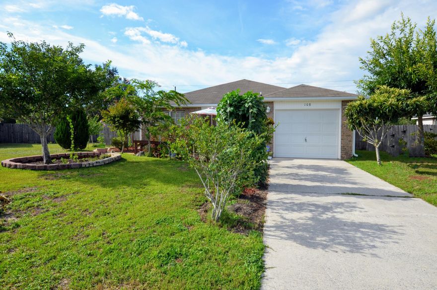 Now is the time! This super cute home is just a few minutes drive to I-10, shopping, and Duke Field, as well as walking distance to Shoal River and Riverside. Built in 2005, this 3 bedroom 2 bath home has hard wood floors in the living room, tile floors in the kitchen as well as the massive 300 plus sf bonus room that is just off the kitchen; and bedrooms have carpet. Kitchen comes with tons of extra cabinets and counter top space. Granite tops can be found here with matching formica on the additional walls. Outside multiple fruit trees (which are blooming), a large green house, pavers and more. This home is move in ready and just right for most anyones budget. Call today before this one is gone for sure!