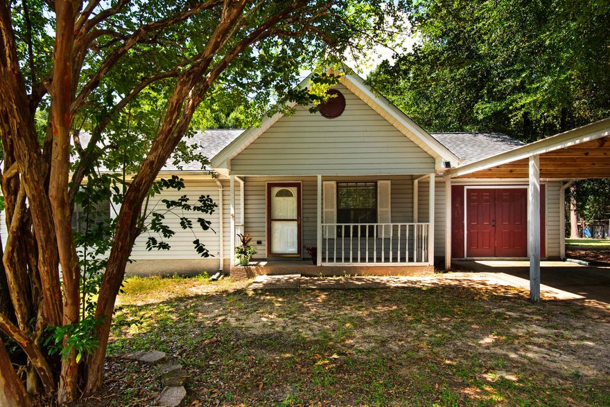 VA Assumable Loan. Located SOUTH OF I-10! This 3 bedroom 1.5 bath home on a 0.39 acre lot has a 2022 three dimensional shingle roof, a 2022 AC and gas furnace, 2023 septic system, newer paint, newer LVP flooring, as well as some new ceiling fans and light fixtures. The home offers a spacious living room, large open kitchen with dining area, primary bedroom with large closet and bathroom access. There are two additional bedrooms and a half bathroom located in the hall for guests. Don't miss the HUGE bonus room that could be used for many purposes: office, tv room, recreation room/pool table, indoor gym etc. The large lot offers a spacious front and backyard with mature trees, outdoor patio, and fence. The driveway has covered parking for 3 cars.  Property is being sold As Is.