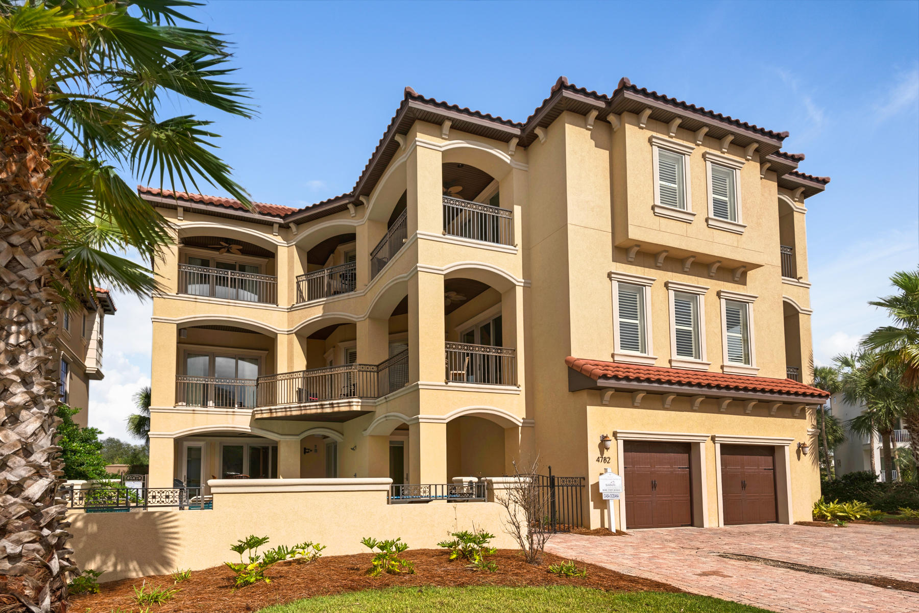 Welcome to ''Casa Oceana'' Located in  pristine Destiny By The Sea with 24 hour Security Guard and Gate keeper. When walking into Casa Oceana, a beautiful outdoor courtyard greets you featuring an incredible salt water pool. The relaxing sounds of the pool waterfall will set the tone for all the outdoor activities from grilling in the outdoor kitchen to enjoying the beautifully landscaped yard. As you enter the lower floor the epitome of recreation awaits you from billiards room to home theater with flat screen TV. Two bedrooms on the lower floor and 4 bunks have their own TV. The second floor boasts the gathering area of the home with large gourmet kitchen with stainless appliances and granite counter tops, spacious dining room and large living room with comfortable furniture to feel like home away from home. Two additional bedroom are also located on floor two. Climbing the stairs to the third floor will bring you to the master suite and on suite with whirlpool tub and separate shower. In addition to the master bedroom is a library and sitting area to curl up and read your favorite book. Check out the beautiful views of the emerald coast from the balconies of the house. Don't forget to partake in the amenities offered by Destiny By the Sea like the private beach access, hot tub and large pool. This property will make you feel like you are on vacation all year round. Call for your showing today.        