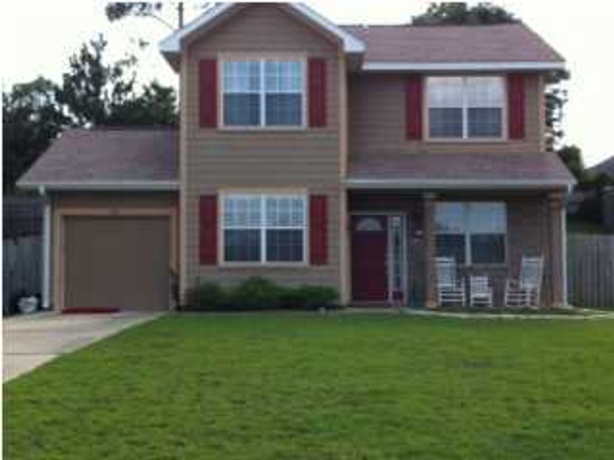South of I-10! Call today to see this lovely two-story home in Sandy Ridge Subdivision w/ living room, well equipped kitchen, breakfast nook, dining room or office and half bath downstairs. Master bedroom and bath, plus two additional bedrooms and one additional bath upstairs. Back yard is privacy fenced, has a covered patio and lawn maintenance is included! This one won't last long! Call today!