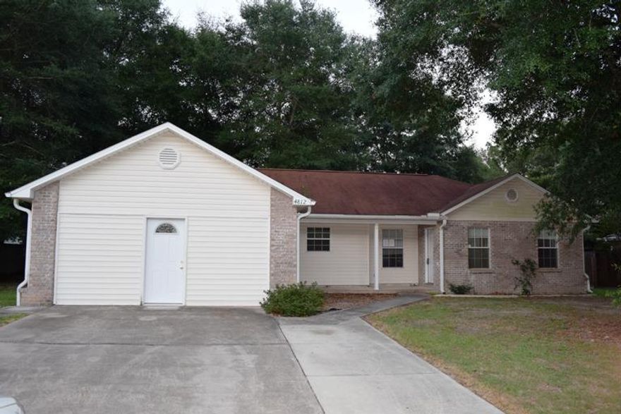 REO 3bd/2ba split floor plan! Conveniently located on the south side of Crestview but with a country feel. Charming front patio welcomes you into the home. The kitchen features a stove,range hood, dishwasher, pantry and breakfast bar with dining area off of the Kitchen. There is an extra storage area just off the kitchen, which is great for coupon shoppers. The additional bedrooms have large closets. Open back deck area. This home is part of a smaller sub-division street that is a cul-de-sac with no through traffic. The neighborhood is located just outside the city limits which means lower taxes too. Also the new elementary & middle school are located just around the corner!! Just 3 mi to I-10, 10-15 minutes to Duke & 30 minutes to Eglin. Don't miss seeing this home.