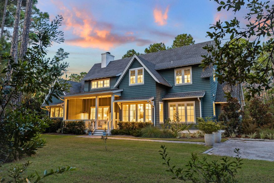 Nestled within the serene community of The Woods in Pt. Washington, this stunning 5-bedroom + flex space, 3.5-bath home offers a perfect blend of elegance and tranquility. Surrounded by lush greenery, this property provides a peaceful retreat while being conveniently located near schools, shopping, and the white sand beaches of 30A.Inside, the home boasts a spacious, open floor plan with high-end finishes throughout. The gourmet kitchen is a chef's dream, featuring modern appliances and ample counter space, flowing seamlessly into the bright and airy living area. Large windows fill the home with natural light, creating a warm and inviting atmosphere.The master suite offers a private escape with a luxurious en-suite bath. You'll discover four additional bedrooms, each meticulously crafted for comfort and style, along with a versatile bonus room that can be tailored to your needswhether as an office, playroom, or creative space.

Residents of The Woods enjoy exclusive community amenities, including a scenic neighborhood trail and a private dock on the bay, ideal for kayaking or simply soaking in the tranquil surroundings. This home offers more than just a place to liveit's a gateway to a lifestyle of ease, connection with nature, and unparalleled coastal living. ** All information and dimensions to be verified by Buyer. 