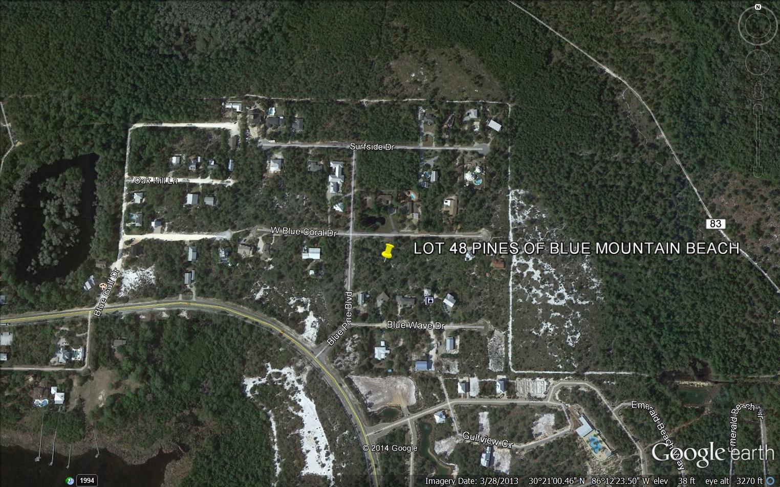 OVER 1/2 ACRE LOT, HIGH ELEVATIONS IN S/D SURROUNDED ON 2 SIDE BY STATE FOREST. NO BUILD-OUT TIME OR STRICT ARCHITECTURAL CODES. BASIC COVENANTS. NEAR PULIC BEACH ACCESSES, BIKE PATHS, NATURE TRAILS AND FINE DINING,SHOPPING ON SCENIC 30-A. PRICED TO SELL.