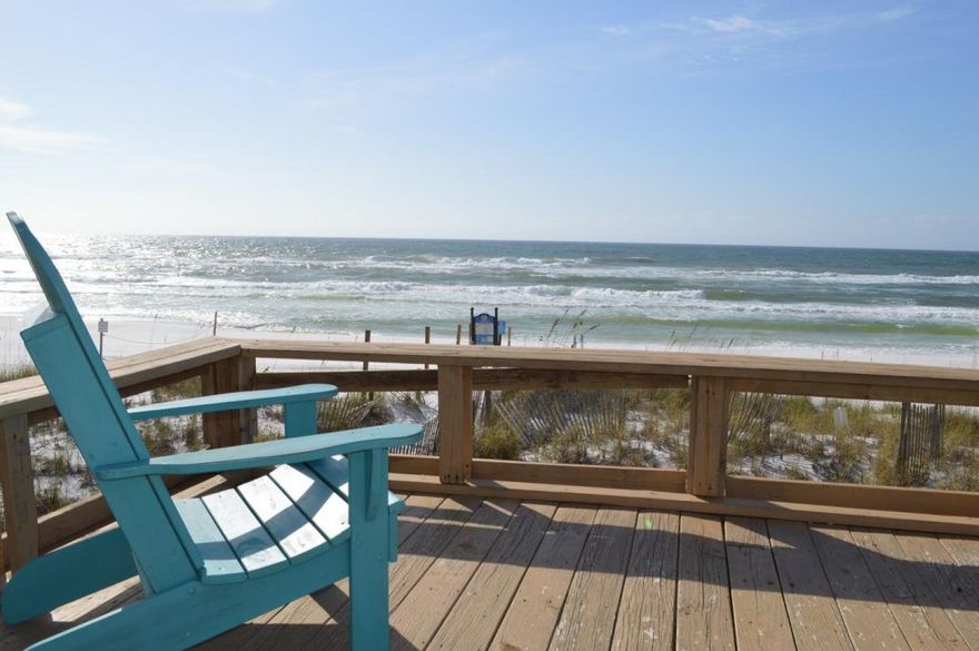 With only eight units in this complex, Crystal Beach Townhomes are rarely available for sale. This unit offers three floors of stunning views of the Gulf of Mexico and has been completely renovated. The first floor offers a studio apartment that flows out to a large deck right on the beach. A perfect gathering place. The second floor contains a large combined living/dining space with a kitchen with a breakfast bar. A balcony overlooks the beach. This floor also has a bedroom and bath. On the third floor, the master suite flows flows out to a private balcony that offers panoramic views of the beach. The fourth bedroom and bath is just across the hall. This spacious townhome would be an excellent primary residence, second home, or vacation rental. Buyer to confirm square footage.