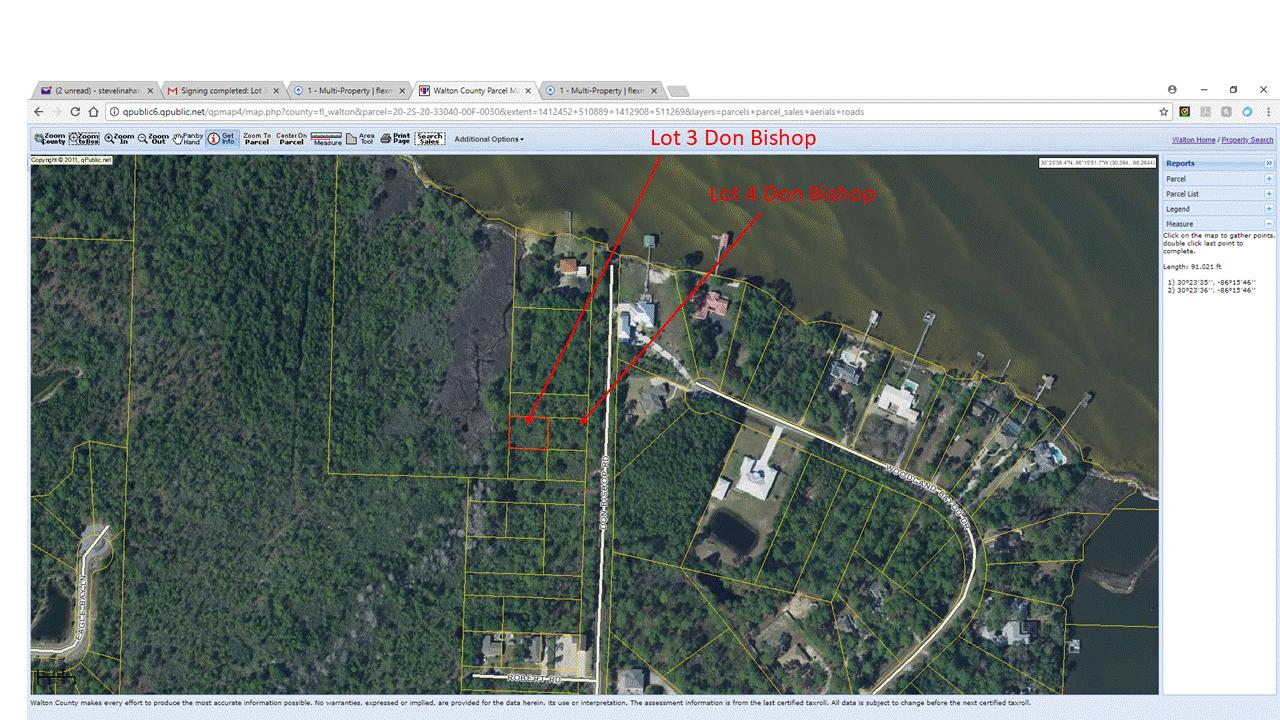 These vacant lots located on Don Bishop Road is convenient to the Choctawhatchee Bay, beaches of the Gulf of Mexico, shopping and dining. There is a boat launch at the end of the street for easy access to enjoy coastal living - kayak, fish or paddle board! Lot 3 Exclusive Beach Blk F is available as a single .24 acre lot or in conjunction with lot 4 Blk F so that you may purchase the entire nearly half acre tract for a fantastic home site close to the bay. No HOA fees!Narrow parcel to the north is platted for a road but will need to be built out and approved by the county. Seller's family owns both Lots 3 & 4 on Blk F.