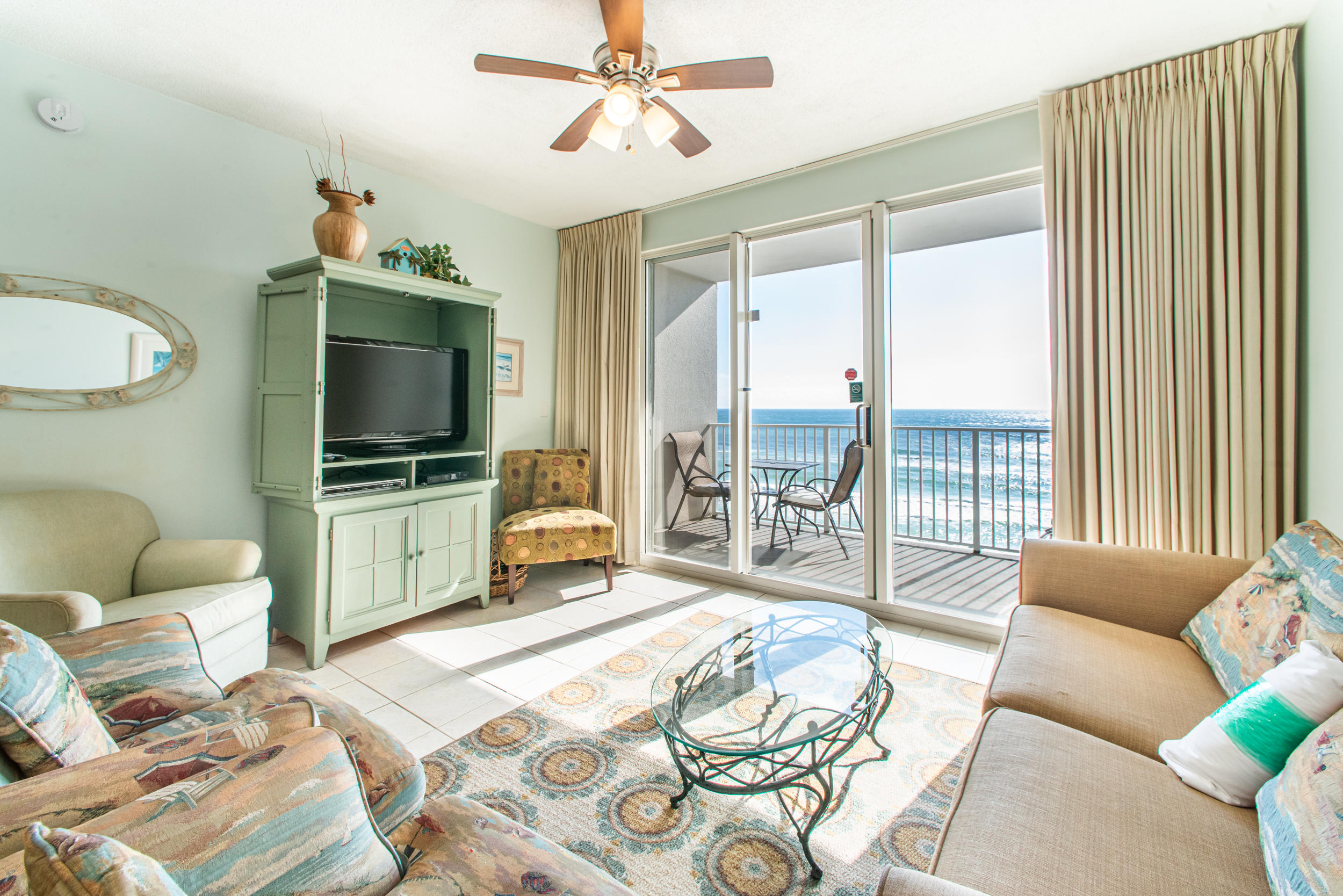 BACK ON MARKET NO FAULT OF SELLER. We are in the heart of summer! Located on the 6th floor, this 2-bedroom, 2-bathroom unit has stunning panoramic views of the Gulf of Mexico. This unit is beautifully appointed and is a turn-key rental properly. A fully-equipped kitchen has a breakfast bar that adjoins a spacious combined living/dining space. A wall of windows and a glass slider flow out to the balcony. Here you can enjoy the vibrancy of the beach. It does not get any nicer than this unit. You are looking at one of the nicest units with the best unobstructed Gulf views in NW Florida. Come to paradise and let all the problems of life just float away. *CLICK ON