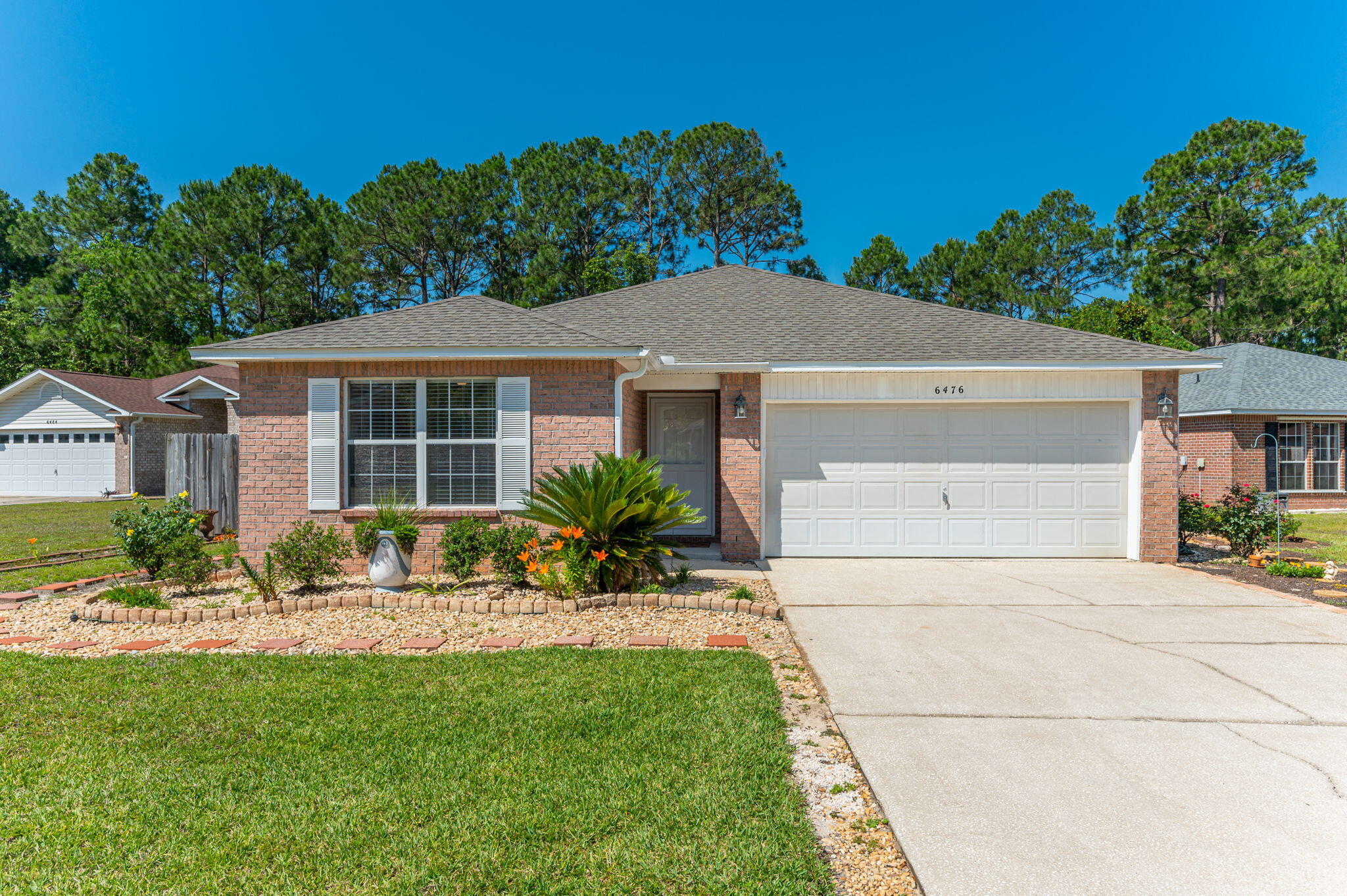 Welcome to the beautiful Hidden Shores community. Located just 15 miles west of Hurlburt Field main gate, makes for an easy commute. This home has an open concept to include high ceilings with a great open floor plan. As you enter the front door you will enjoy the bamboo hardwood flooring, custom plantation shutters in the living room and kitchen area allowing all the natural light to come in as needed. Owners' suite includes dual walk-in closets in master bath. This home includes a new roof 2023, new paint throughout the home 2023, new carpeting in all bedrooms 2023, stainless steel appliances. Washer and dryer to convey AS-IS condition. Call today to schedule your showing!