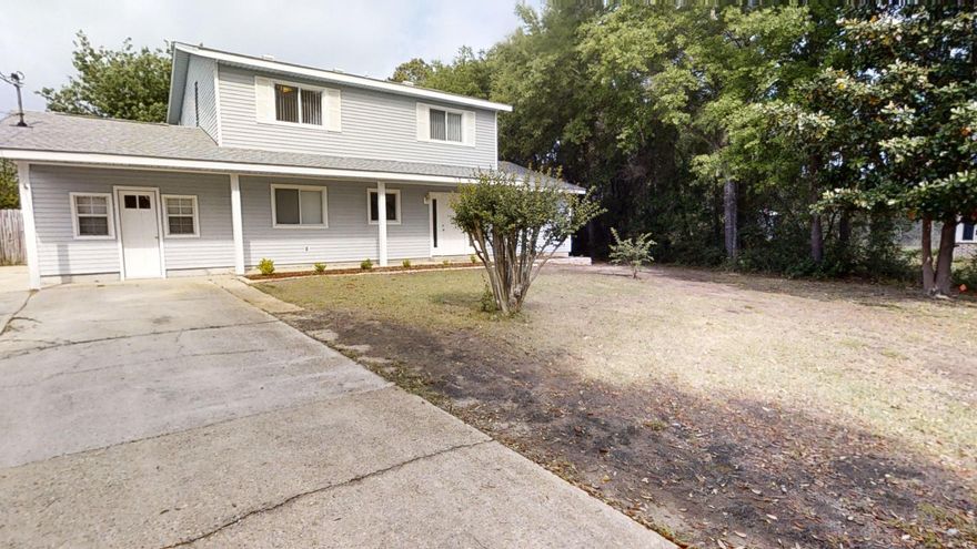 Great Gulf Breeze location Move-In ready! This spacious well built, original owner custom home has been lovingly cared for and is ready for new owners. Major items have been recently replaced, new roof in 2019, septic replaced in 2018 and central air condenser new in 2018. Downstairs you will find a family room with dining area that joins the kitchen making a great entertaining or gathering space. The large eat-in kitchen with custom cabinets is equipped with pull-out shelves for easy access and storage. There is also a sizable den/bonus room with custom cabinets on the first floor, a half bath and laundry closet. Upstairs you will find the master bedroom with walk-in closet and ensuite bath with shower. Also, two additional bedrooms with a full bath. The garage has been converted