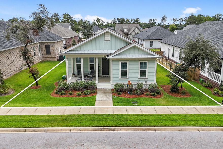Welcome to your dream home in Niceville's most sought-after new community--Deer Moss Creek! This Craftsman-style park-front home offers 3 bedrooms, 2 full bathrooms, and a spacious 3-car garage, all thoughtfully built by an award-winning builder known for exceptional quality and low-maintenance living. Step inside to an open-concept floor plan filled with natural light and finished with luxury vinyl plank flooring throughout. The kitchen features elegant granite countertops, stainless-steel appliances, and a layout perfect for both cooking and entertaining. With impact-resistant windows and doors and ceiling fans in the living room and all bedrooms, comfort and peace of mind are built right in.The 3-car garage offers ample room for vehicles, storage, or even a home gym or hobby space. Outside your door, enjoy the unmatched lifestyle of Deer Moss Creeka master-planned community designed around the area's natural beauty, including scenic creeks, wetlands, and a full trail system. The 8'-10' wide paved trails wind throughout the neighborhoods and connect seamlessly to a stunning array of already completed amenities, including a resort-style community pool, clubhouse, pergola, bike paths and half basketball court. Whether you're biking along Deer Moss Loop's dedicated lane or strolling the 5' wide sidewalks, the entire neighborhood promotes a connected community lifestyle.
With front porches and green spaces that bring neighbors together, this home offers more than just a beautiful living space.It offers a lifestyle rooted in nature, comfort, and connection. Don't miss this opportunity to be part of Niceville's most dynamic and welcoming community.