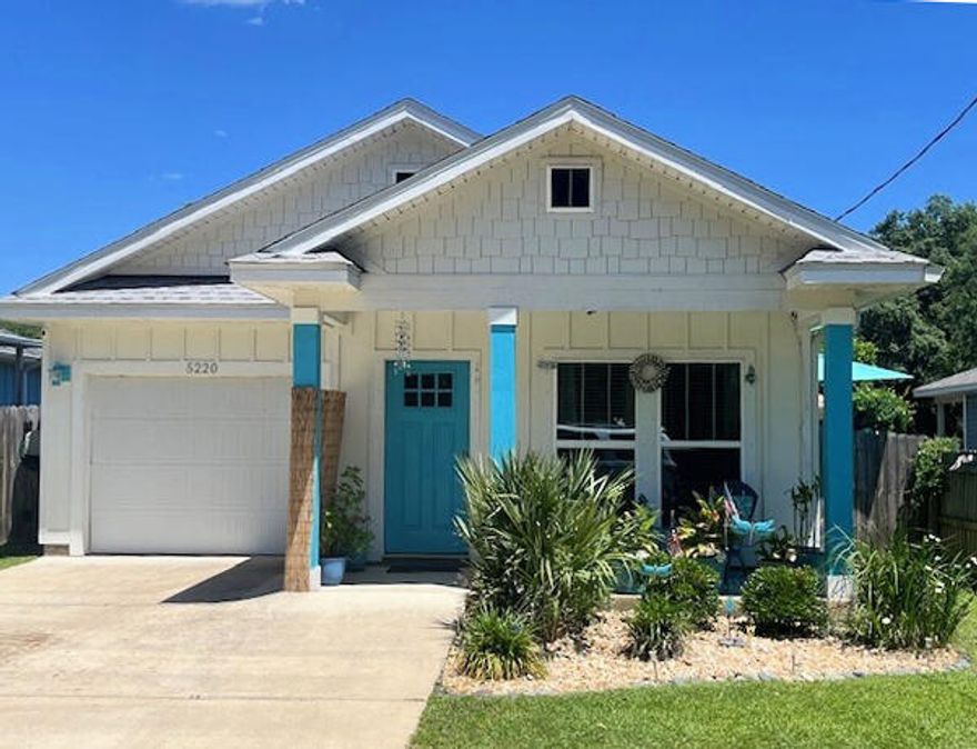 Move-In Ready - Just Minutes from the Beach!  Furniture is negotiable.Located in the heart of the Gulf Coast, this beautifully built 3 bedroom, 2 bath custom home is centrally situated just minutes from beaches, shopping, restaurants, medical centers, and entertainment. Whether you're looking for a primary residence, a vacation getaway, or a high-performing rental investment--this property checks all the boxes.Highlights include:1,200 sq ft of efficient, heated/cooled living spaceFully furnished option - turnkey and ready to go!Luxury Vinyl Plank flooring, granite countertops, vaulted ceilingsCustom trim and window blinds throughoutCovered front porch and rear deck with outdoor seatingFully landscaped with cozy fire pit picnic table areaSee more... Just minutes from Johnson's Beach, Perdido Key, and downtown Pensacola

Inside, you'll find a bright and open floor plan filled with natural light and a stylish kitchen with granite counters.

This home has never been used as a rental, but similar properties are grossing over $40,000 per year.

Whether you're dreaming of beachside living or looking to maximize rental potential, this charming cottage offers comfort, style, and incredible value.

Don't miss this chance to own your own slice of coastal paradise! Schedule your private showing today!

