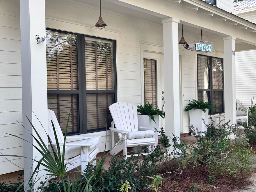3 MINS TO PRISTINE 30A BEACHESAir bnb Guests characterize 16 Kingfish as 'stepping into the heart and soul of old 30A' at this captivating recently renovated home. This 4BR 3BA home is overflowing with personality, styled in Cottage Coastal decor, and has enchanted guests who describe it as 'a timeless coastal retreat with authentic beach-town character.'2025 additions include white oak LVP throughout, quartz countertops, farm sink, shiplap wall with floating shelves, 65'' tv, exterior furniture, updated fireplace tile and fresh exterior and interior paint. The home is full of natural light and breezy coastal charm--ideal for full-time living, 2nd home or a short term rental  As a short-term rental, projections are estimated at $76K, which offsets the cost of home ownership. Experience the rare advantage of elevated coastal living in this Blue Mountain Beach propertysitting an impressive 26 feet above sea level, a height that surpasses most homes along the Gulf Coast. This natural elevation provides a meaningful layer of protection by helping mitigate flooding risks often associated with lower-lying beach communities.

" Additional Highlights - Optional membership to the Blue Mountain Beach Club at The Village (~$2,400/year) includes access to a resort-style pool, fitness center, and shuffleboard enhancing your lifestyle without the commitment of an HOA.

" Unique Opportunity Next Door - Adjacent Lot Available! The neighboring lot is being offered as a first right of refusal to the buyer of 16 Kingfish. The lot presents a rare chance to expand your footprintperfect for adding a garage with carriage house, a courtyard pool, or a private garden retreat.