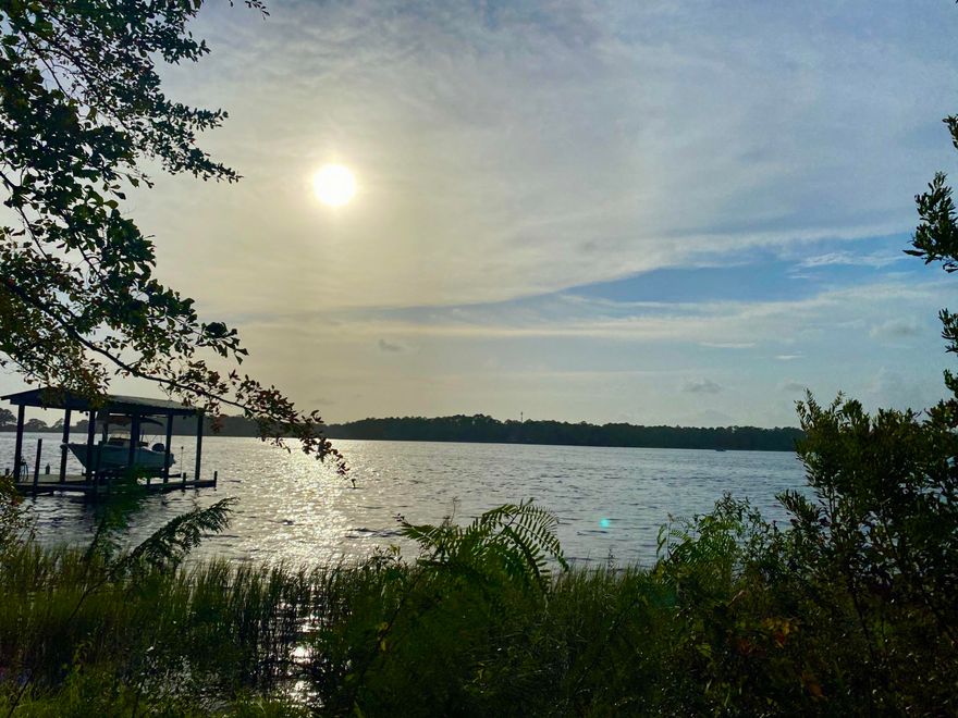 Another westerly view of gorgeous sunsets on Lagrange Bayou.  Freeport is conveniently located to the beaches of South Walton, Emerald Coast Airport in PCB and approximately 15 minutes to I-10 off Hwy 331.  So close to shopping and restaurants in fast growing Freeport.  The lot has been cleared and is not in an HOA.  Property appraiser website shows 65' on the water but measures approximately 72' (+/-) per the seller.