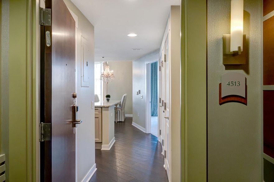 FULLY FURNISHED WITH ALL UTILITIES INCLUDED! Available for a 1 year lease. Amazing top floor condo featuring high ceilings, soaring views and an abundance of natural light from the floor-to-ceiling windows, hardwood floors, granite countertops, and a Juliette balcony. This condo is beautifully furnished, and both the kitchen and bathroom have been completely renovated. Bahia is nestled away where it is peaceful and quiet, yet it's only a 5-minute walk from the Village of Baytowne Wharf which offers great restaurants, retails shops, and fun entertainment options. Bahia amenities include a community pool, hot tub, and fitness center. Come relax and enjoy the luxurious resort lifestyle!