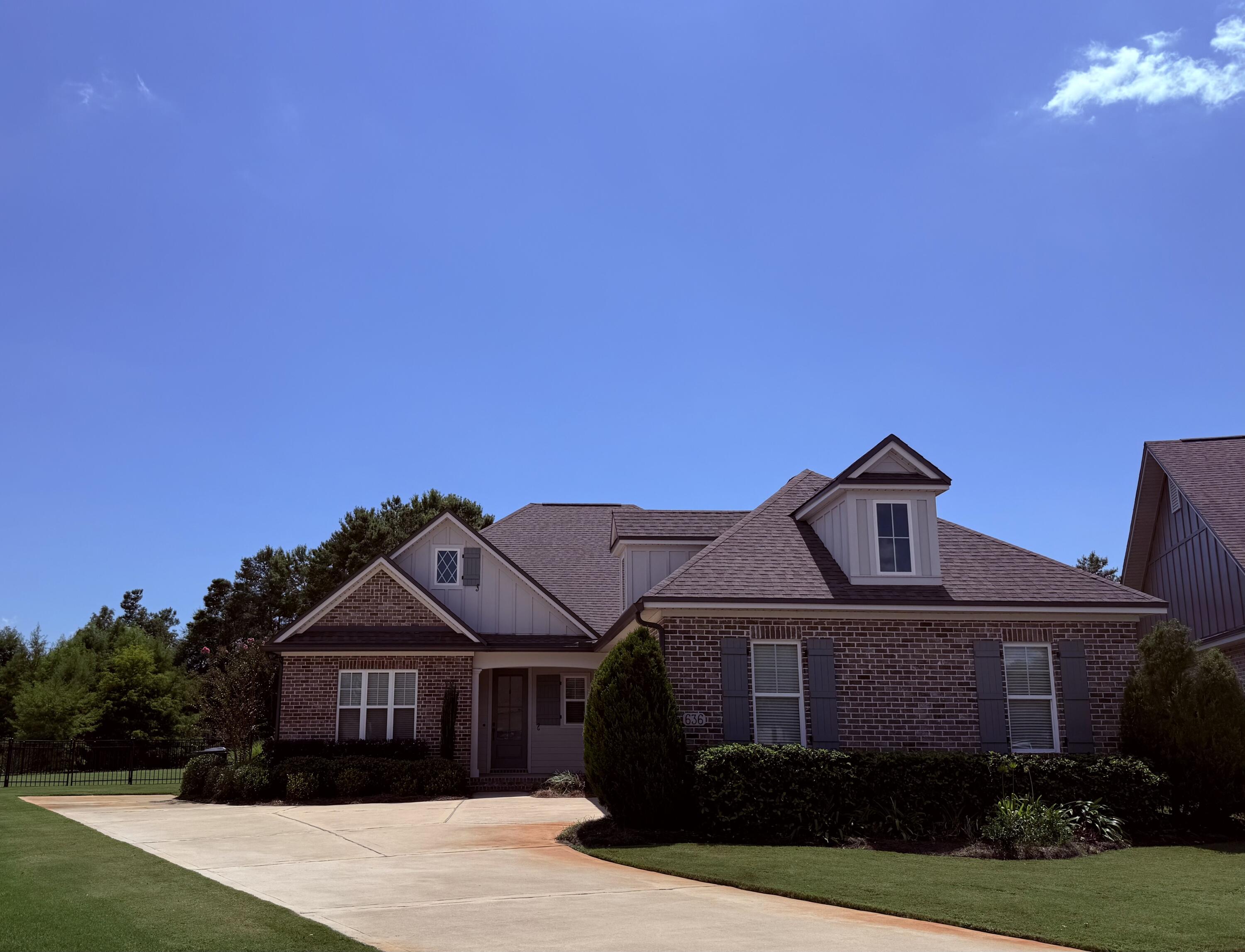 Entering for Comp purposes only. Nonmember listing agent.Welcome to a cul-de-sac house with the biggest back yard and 120 ft of waterfront in the Meadows! This Randy Wise Home was built with many custom accent features: Upgraded trim work in master bedroom, solid shiplap in guest bedroom, accent brick work in living room and designer wall paper, custom painted 8 ft interior doors, designer mirrors and fixtures. Other custom add-ins include Stained French pocket doors to laundry room and pocket office, custom blinds on front and back doors, Custom oversized shower with 2 shower heads and dedicated temperature controls that feature marble flooring, upgraded shelving in master closet, laminate flooring-no carpet! Front and back patios feature stained concrete for easy cleaning.