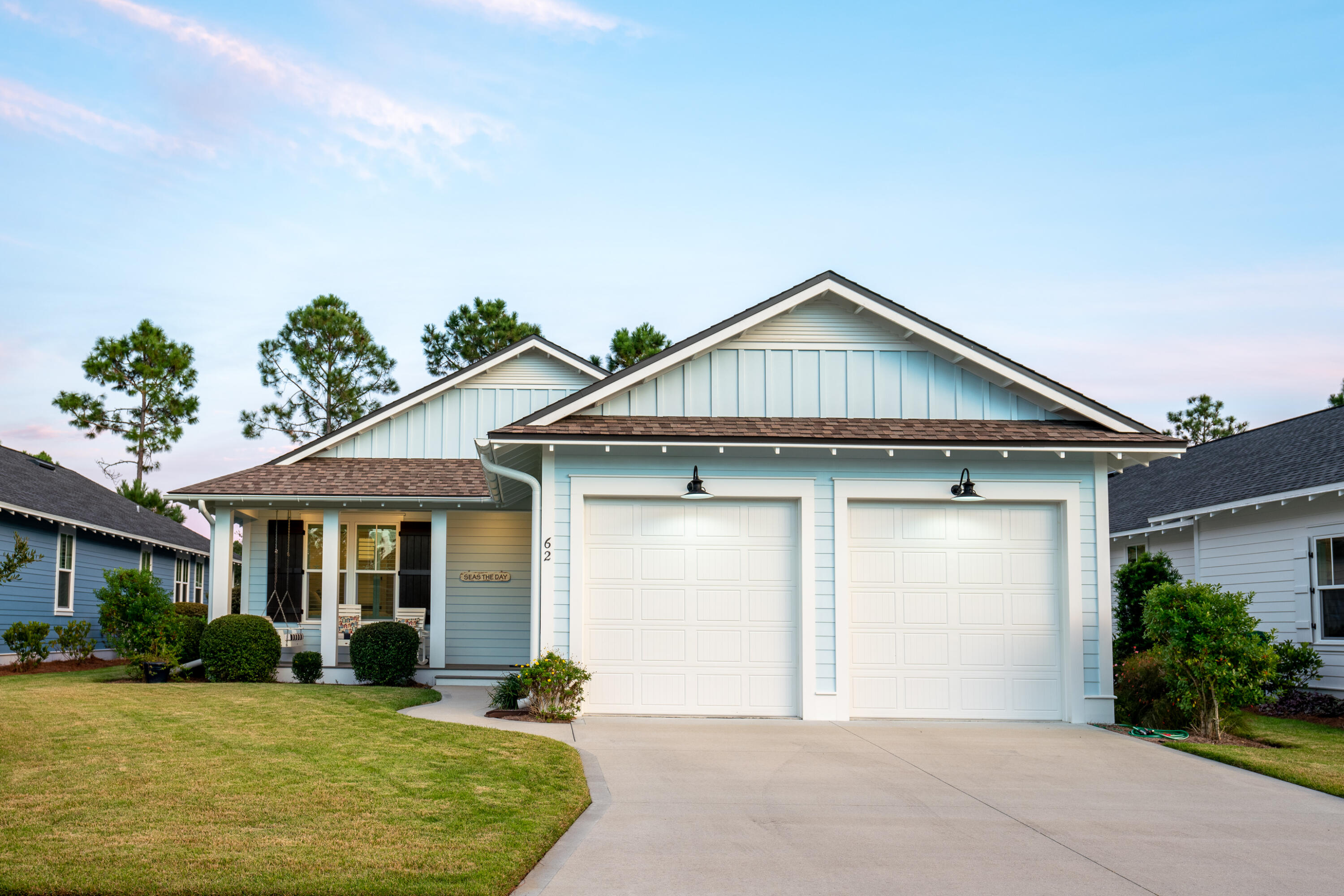This lovely 3 bedroom, 3 bath home is located in the highly sought-after Phase 2, Pathways section, in Watersound Origins.  Situated on a premium lot with sweeping views and direct access to the coveted greenway and walking path! As you enter this stunning home you will be delighted by the V-groove wood walls in the entry foyer and Core-tec floors throughout that showcase the open concept kitchen, dining and living areas, with tile in the laundry room and baths. The kitchen features include upgraded quartz countertops, stainless steel appliances, under cabinet lighting, spacious pantry and convenient built-in desk with overhead cabinets. The dining and living room boast abundant natural light with a warm and inviting gas fireplace. Custom plantation shutters adorn throughout the home.