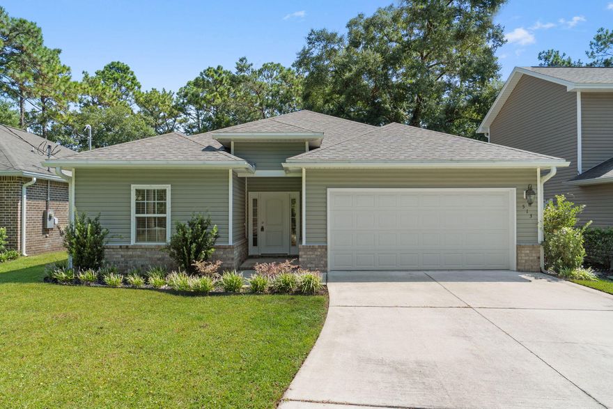 4BR/2.5BA home with office in Valparaiso, offering quick access to Eglin AFB and the beaches. This beautifully maintained home features quartz countertops on all counters, luxury vinyl plank flooring, stainless steel appliances, and upgraded cabinetry.The primary suite boasts a custom walk-in closet, barn door, and upgraded finishes. A board & batten feature wall adds character, while the laundry room includes extra cabinetry for storage. Outdoors, enjoy a covered back porch, large backyard, and a fire pit area perfect for gatherings. With modern upgrades, thoughtful details, and a prime location, this home feels brand new and is truly move-in ready.