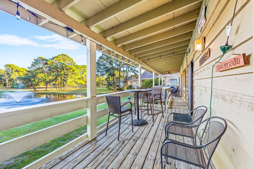 Gorgeous views of the lake and golf course from this recently updated, upstairs 2BR/2BA unit. This unit features newer vinyl wood floors in the living & bedrooms and tile throughout the rest of the home. The kitchen has all new appliances,  The dining room is situated off the kitchen and opens to the living room. There is vaulted ceiling is the living & dining room, plus both have access to the large covered balcony. The master bedroom features 2 large closets and a private bath. There is also an additional bedroom, a full hallway bath, & outside storage. Seascape amenities feature gated access deeded beach with parking, golf course, clay tennis courts, five pools, & is spread across over 330 Acres. See you at the beach! Fully ( New ) Furnished and laundry space.