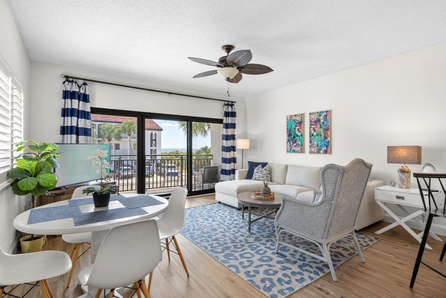 Hard to find 2nd floor CORNER unit, south of 30a with deeded / private beach access in sought after and conveniently located Palms at Seagrove!  Situated in the heart of Seagrove, this unit is just a quick walk to restaurants and shops close by, and only a short bike ride to ever popular Seaside!  Well maintained with proven rental history, this unit is turnkey with established rentals.  New A/C installed in 2022.  New Dishwasher, Washer, Dryer, and pull out couch in 2023.  Schedule your showing today!