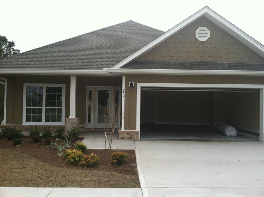 The Bailey is a 1,979 sq. ft. single story floor plan featuring 3 bedrooms, 2 baths and a two car garage. As you enter through the foyer, you'll see the formal dining room or study. The large open kitchen also includes a breakfast area leading to the family room and covered back porch. The master bedroom receives plenty of light from the back of the house and the master bath features a walk in closet, dual vanity, separate shower and tub. Both the second and third bedrooms contain walk in closets and the hall separating the two features a linen closet near the second bath. The laundry/utility room is conveniently located in close proximity to the garage. Come see this beautiful, spacious floor plan today!