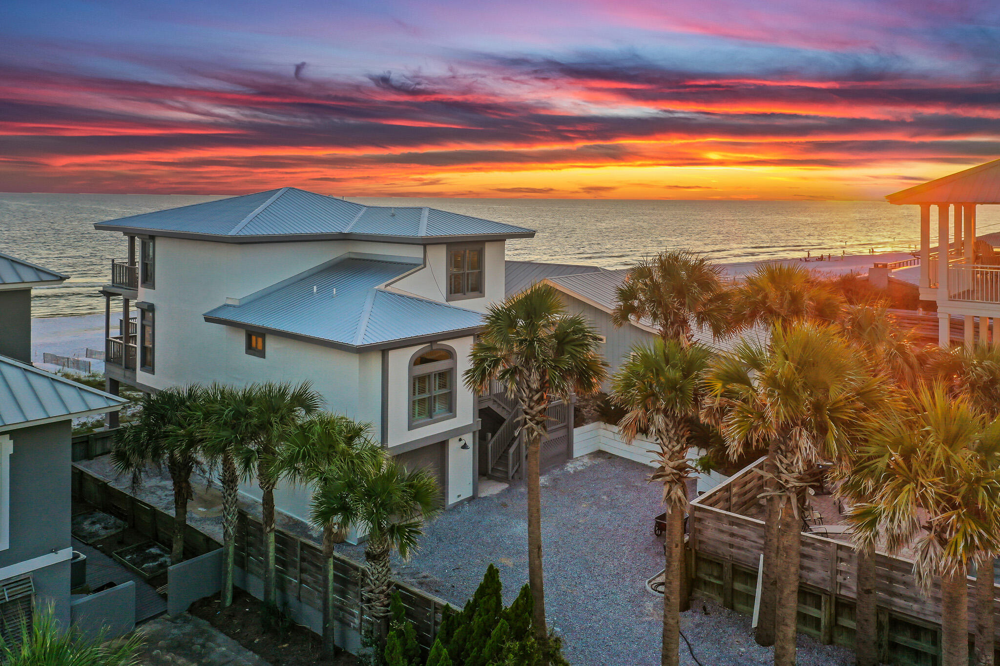 Welcome to 5583 W County Highway 30a; this gorgeous Gulf-front beach home is located in Dune Allen Beach and features stunning, panoramic views of the Gulf of Mexico. Take in the stunning Gulf views from multiple rooms with a morning cup of coffee, or a late-night cocktail. This gorgeous beach home features 4 bedrooms, 4 bathrooms, 2,800 SF, as well as a unique beach walkover with an additional sun deck, positioned directly to take advantage of the magnificent stretch of white beach sand. This home also features an open living and dining floorplan, 10' ceilings through the first floor, and a large master suite. Last but not least; spend all day enjoying the gorgeous Gulf and beach with 51' of deeded beach that is included with the home.