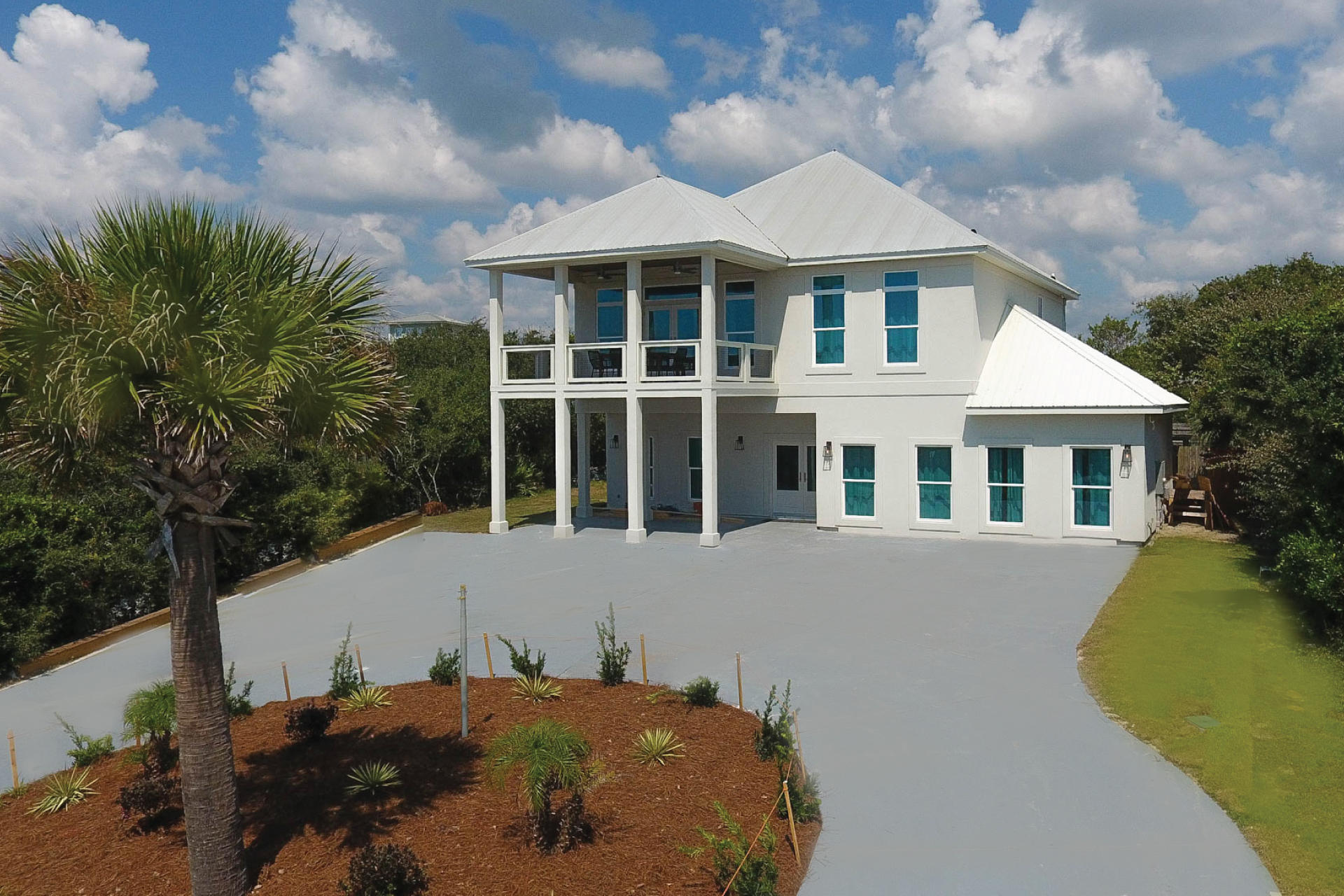 This beautiful new property offers incredible gulf views, a private pool, a huge back yard and room to accommodate 22. This home is perfectly located within steps of the sugar white sands and emerald coast waters. Rosemary Beach, Seacrest Beach, Alys Beach, 30Avenue and The HUB are all a very short bike ride away and offer a tremendous selection of dining, shopping and entertainment.As you enter the property, the grand foyer welcomes you into this wonderfully decorated and professionally furnished home. On the first floor you will find 2 king bedrooms, 1 queen bedroom, a large bunk-room, 3 bathrooms, and a large laundry room. You will also locate on this level the secondary living space with plenty of room for movie watching, gaming, etc on the 55'' TV.