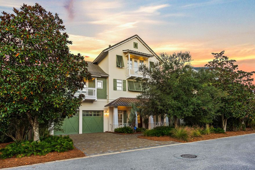 Located in the Retreat, one of the most desirable neighborhoods on 30a, 61 E Bermuda Drive offers you privacy and exclusivity with the back of the property facing the preserved natural area. Located just steps away from The Retreat's private beach access and the Retreat Beach Club, 61 E Bermuda Drive is perfect as a primary residence or a secondary home, and ideal for any size family. This gorgeous home includes four bedrooms, three full bathrooms & one half bathrooms, a large living space with a fireplace and built-in bookshelves, a sitting room with an attached balcony, and an entire guest floor with separate media room and living space with a wet bar. An elevator services all three floors, making it a welcoming abode for large families with young children.