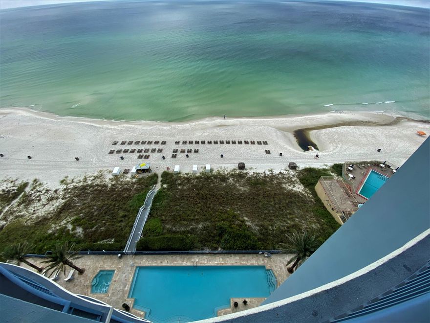 This amazing 12th floor Sterling Breeze Condo has sweeping views of the Gulf of Mexico and they are breathtaking! AND the location is unmatched because it is located so close to Pier Park, which is famously known for its many restaurants and retail shops! This revenue generating one bedroom, two-bathroom condo with bunk area is being sold fully furnished and has been updated with new porcelain tile flooring in the living area and an addition of a new gorgeous cortz countertop! The condo comfortably sleeps six and would make a fantastic investment property, primary residence or second home! This sought-after condominium has great amenities too! There is covered parking in the parking garage, a beautiful lobby, a fitness center, a Gulf front pool and a poolside entertainment area!