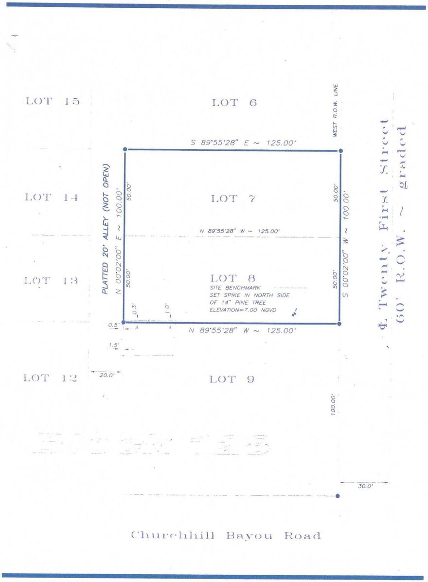 Two beautiful lots located on a dead-end street with very limited traffic. These two lots must be sold together. This fast-developing area is just minutes from the Sandy White Beaches of South Walton and excellent restaurants, shopping, and other services. Public water & sewer are available on 21st St. There is no HOA. These two lots have been partially cleared and mitigated.  A driveway culvert is in place and it is easy to access. There are deed restrictions that require minimum dwelling size of 900 sq ft and other restrictions. The mitigation documents are available in the documents section from the Department of Environmental Protection and the US Army Corp of Engineers.  Older survey  and documents plus the Seller's Disclosure are in the Documents Section.