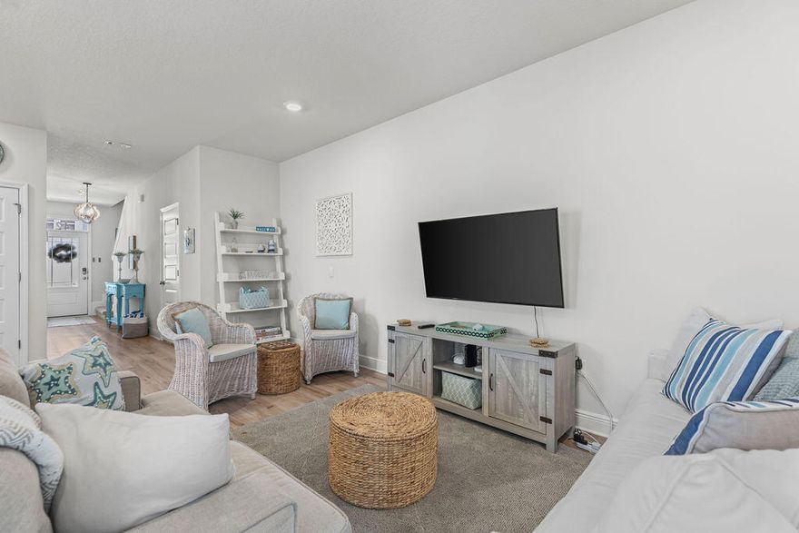 Fully furnished 3-bedroom, 2.5-bath townhome available for a 6- or 9-month lease in Santa Rosa Beach. Conveniently located just minutes from Scenic Highway 30A, Grand Boulevard, dining, shopping, and the beaches of the Emerald Coast. This well-maintained home features an open living and dining area, a fully equipped kitchen with full-size appliances, and a private patio with gas grill.The primary bedroom includes a king bed and ensuite bathroom, the second bedroom offers a queen bed, and the third bedroom features a full-over-full bunk bed. Additional features include high-speed WiFi, smart TVs, washer and dryer, central A/C, and a ping pong table in the garage.Small dogs up to 50 pounds welcome with a pet deposit. Private parking included.