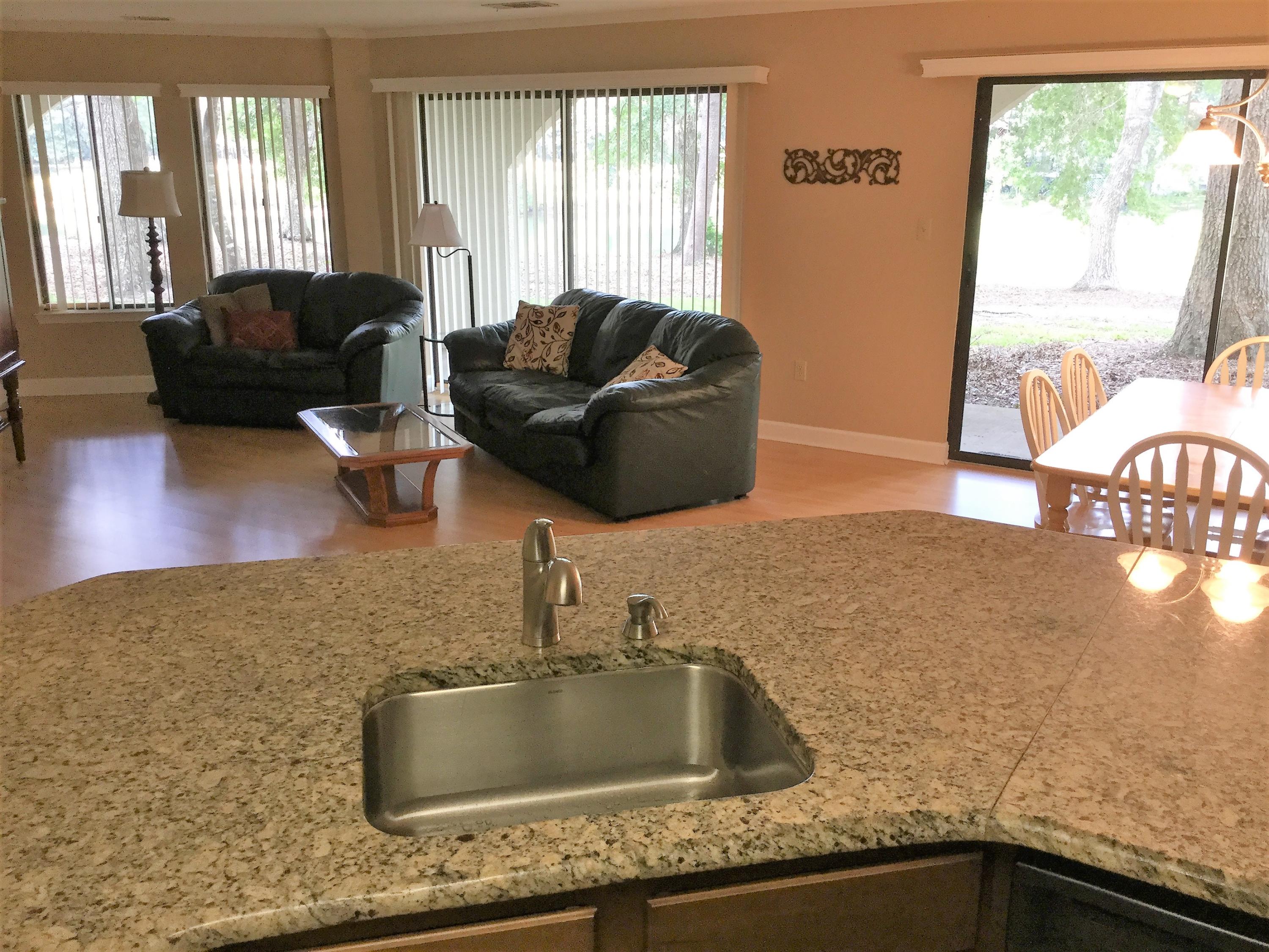 $1800/month. Furnished with utilities included.Two sets of sliding glass doors, one in the great room and the other in the dining area, open onto a covered patio (6 X 25) so one can enjoy the beautiful view overlooking the lake. The master bedroom also has a sliding glass door and a private covered patio (6 X 12) to enjoy the beautiful trees and lake. Wonderful breakfast bar is an added touch. Kitchen appliances are black; GE dishwasher, refrigerator with ice maker, microwave and electric smooth surface stove/oven, washer & dryer are located in the closet of the kitchen This very well maintained unit is a pleasure to enjoy. Brand new carpet, fresh paint. NO SMOKING, NO PETS.