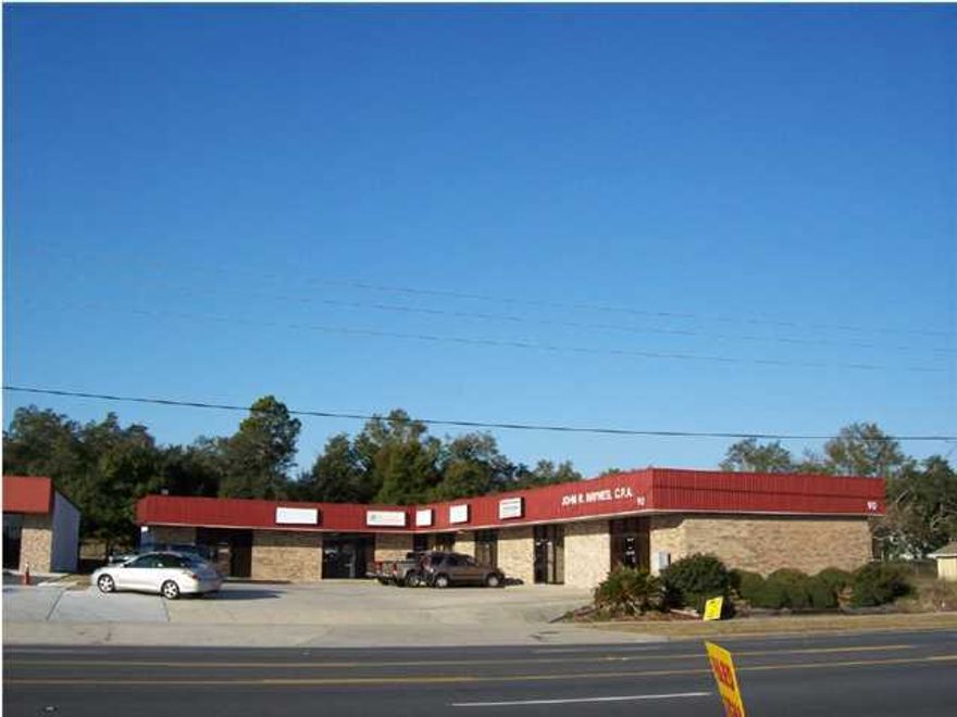 Reception area, 3 offices, break room and a bathroom.