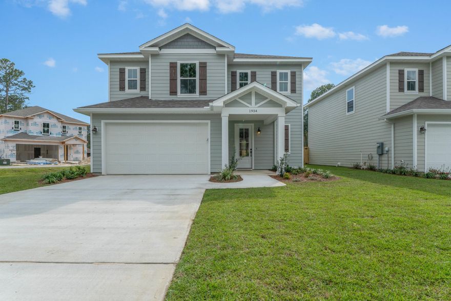 ***Cute and Cozy*** Come check out this FOUR bedroom NEW CONSTRUCTION in the highly desirable BLUEWATER neighborhood. Completely move in ready with WHITE SHAKER cabinets, GRANITE countertops, and an APRON FRONT SINK! The home boasts an OPEN FLOOR PLAN! Great for entertaining and family gatherings. Luxury Vinyl Plank flooring can be found throughout the main area. The master shower has DESIGNER TILE , double vanities, and a LARGE WALK IN CLOSET. The backyard comes fenced with a privacy fence. This is a must see!!