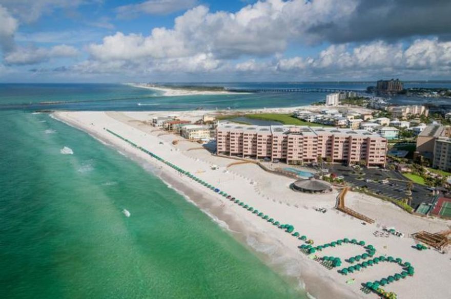 PRICE IS FIRM! GROSS INCOME 2017 $19,281; 2016 $24,748; 2015 $22,474. Jetty View unit with views of East Pass. Tile Floors with Carpet in Bedrooms. Large open entry to Living Area. Formica Counter tops in Kitchen. BEST location in Destin with nearly 800 feet of pristine beachfront, Pool, pavilion, Hot tub, Tennis Courts, and all right on the beach and Gulf of Mexico. It is a gated community with 24 hour patrol service. Come BUY!