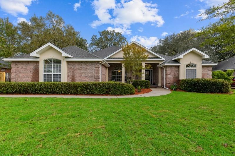 This custom Gaskell home in the gated BWB neighborhood of Magnolia Plantation has been very well maintained by its only owner! A NEW ROOF will be installed prior to closing! The roof will be a Timberline HDZ 30 yr. architectural shingle with upgraded peel & stick underlay. The front yard was resodded in March 2021 and the front porch floor was recoated in 2020. The home features an open split floor plan with the Master Bed and Bath on one side and the additional 3 Bedrooms & 2 Baths on the other. The kitchen has granite countertops and stainless-steel appliances including a brand-new gas range. There is a convenient large pantry with a unique frosted glass door. The kitchen has a breakfast bar and a breakfast nook. The great room is bright with large impact resistant windows and foc