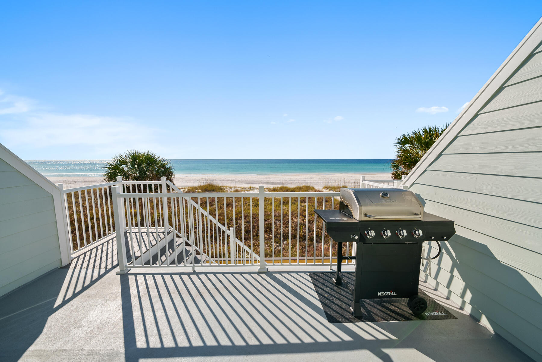 ***Rare Gulf Front Opportunity, Just on the Market*** Click thru the photos of this updated 3BR/3BA GULF FRONT townhouse, just a few steps to the sand, with 1st and 2nd floor balconies and a two-car private garage, and schedule a showing this weekend! Relax or fire up the grill on your large 1st-floor private balcony, then when you're ready to get your toes in the sand, walk down your private Gulf front staircase to the beach! With no high-rise condos in sight and no elevators to wait on to get to the beach, this property is different than a condo, a fraction of the price of a stand-alone Gulf front home, yet offers a rare opportunity to own a Gulf front home on the charming West End of Panama City Beach. Gulf front balcony off the living room plus another upstairs Gulf front balcony off  off the large master bedroom with a large walk-in closet. All bathrooms have been updated and there is solid surface flooring throughout. A property wide exterior renovation has just been completed, and the Seller has already paid the ~$100,000 assessment which included new hardi plank siding, stairs, extending deck and private parking garage, new hurricane impact windows, and more. Historical rental information is available upon request. 