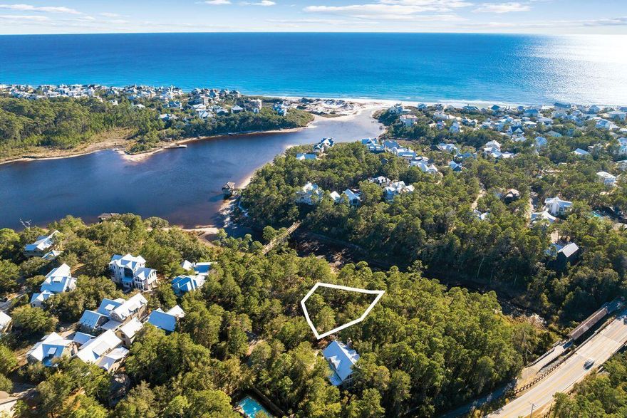 Experience the tranquility of lakefront living in Draper Lake Coastal Village, where this exclusive lot offers unparalleled privacy and natural beauty. Located on the east peninsula, offering views of Draper Lake looking southwest toward the pedestrian bridge that connects the eastern and western peninsulas, this lakefront property is a rare find. With only one immediate neighbor and buffered by common areas, it promises a secluded retreat. This lot is a haven for those seeking a connection with nature, surrounded by lush woodlands and abundant wildlife. The absence of short-term rentals in the community ensures a peaceful atmosphere, perfect for either a primary residence or second home. Residents of Draper Lake Coastal Village enjoy access to a wealth of amenities. Two inviting pools with pavilions and outdoor fireplaces provide a luxurious setting for relaxation. The 40-foot observation tower offers breathtaking panoramic views, including glimpses of the Gulf of Mexico. For water enthusiasts, the community boasts two boathouses with storage for paddleboards and kayaks, encouraging adventures on the placid waters of Draper Lake. The community's commitment to preserving the natural environment is evident in its careful planning. Land within 100 feet of the lake's edge remains undeveloped, ensuring unspoiled pedestrian access through scenic trails. With its proximity to Blue Mountain, Gulf Place, and Grayton Beach, Draper Lake Coastal Village offers easy access to fine dining and shopping. The private rest facility with golf cart parking, exclusively for Draper Lake owners, is conveniently located near beach access, adding to the allure of this exceptional property. This lakefront lot is more than just a place to live; it's a lifestyle choice for those who cherish tranquility, community and a deep connection with nature.