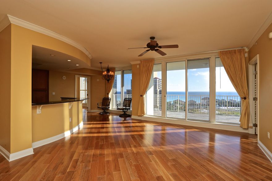 Enjoy the stunning sights, sound and ocean breezes of the Gulf of Mexico from this condo's over-sized balcony! Gulf views from the living/dining room, kitchen and 2 of the bedrooms make this a true find! Condo features 3 Bedrooms and 3 Full Bathrooms, a large, open floor-plan with plenty of sq footage.