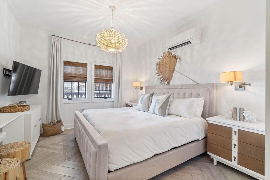 $53,185 in BASE rental income from Feb 2023-Feb 2024!! Unit is in a 10% management fee program that will never change! Located between Rosemary and Alys Beach on 30A, The Village complex offers an ideal retreat for couples, families, reunions, meetings, retreats, bike rides, golf getaways, and destination weddings. Enjoy easy access to unique shops and local restaurants within walking distance.Our cozy home boasts a plush king bed, bunk beds, and a 65-inch flat-panel TV. The kitchenette features granite countertops, a Keurig coffee maker, toaster, microwave, and bar refrigerator. The bathroom includes a shower, spacious vanity, and blow dryer for your convenience.