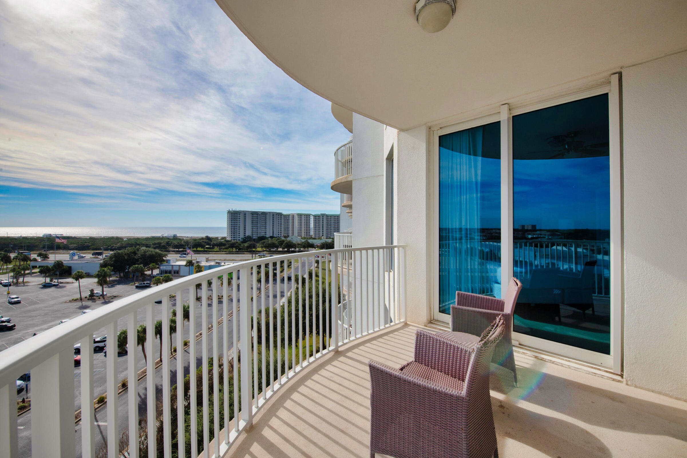 Priced at $299,000, Unit 1804 at The Palms of Destin offers exceptional value in one of Destin's most desirable communities. This beautifully furnished 2-bedroom, 2-bath condo perfectly combines comfort, style, and convenience. Perched on the eighth floor, it showcases tranquil Gulf views from a private balcony, with the added bonus of not facing the pool or another building--creating a peaceful setting for morning coffee or evening relaxation. With 970 square feet of thoughtfully designed living space, this condo is ideal for full-time living, a second home, or a turnkey investment property, as it comes fully furnished and rental ready.The Palms of Destin is renowned for its resort-style amenities, offering owners and guests a true coastal lifestyle. Highlights include an expansive lagoon-style pool, kiddie pool and splash pad, a state-of-the-art fitness center, basketball and pickleball courts, and community grills for outdoor gatherings. Two on-site restaurants add to the convenience, while a complimentary shuttle service makes it easy to enjoy nearby beaches and attractions without the need to drive.
Whether you're seeking a personal retreat, a vacation getaway, or an income-producing rental property, Unit 1804 delivers it all with move-in readiness, a prime location, and access to unmatched amenities.