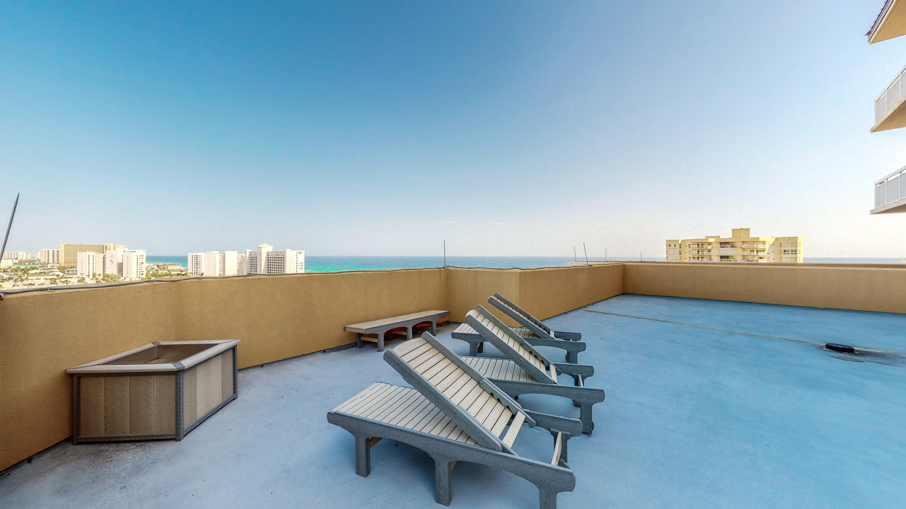 FULLY FURNISHED RARE PENTHOUSE CONDO available for long-term rental in Destin! Walk into this expansive 4 bedroom, 5 bathroom condo and notice the large open kitchen with an island, granite countertops and stainless steel appliances. The living room is lined with windows overlooking the Harbor. From the living room, walk out on to the massive rooftop deck certain to entertain your guests or enjoy your quiet evenings watching the sunset. The condo boasts two master suites and two additional bedrooms. The laundry/washroom can be found off the kitchen and has plenty of storage, which is a rare find in many condos. This condo also comes with a detached garage for your vehicle.Pets allowed, restrictions apply.Check out the 3D Tour!!! https://my.matterport.com/show/?m=zkjvKx53JDL&mls=1
