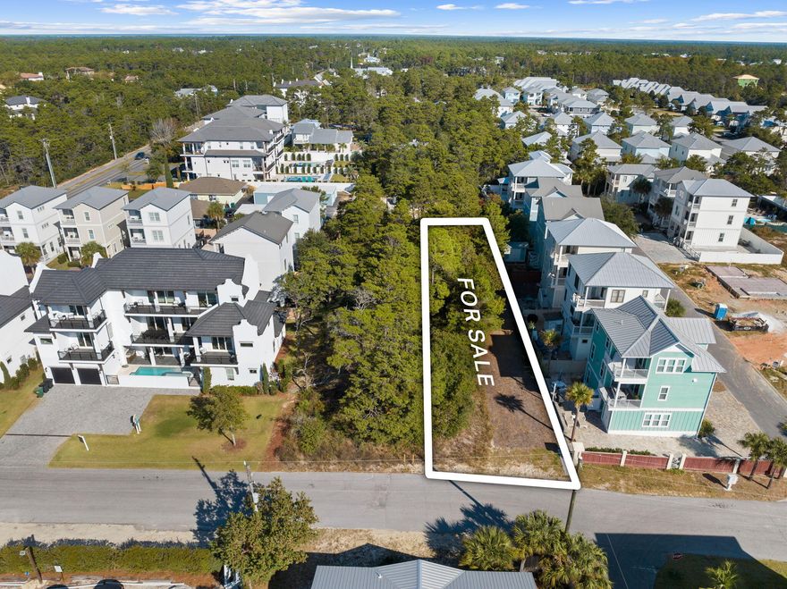 A lot in non HOA to build your custom home or build commercial space with living above. Zoned VMU - land is scarce along 30A and especially ones that have high elevations where you can see the gulf from your top floors! This 1/4 acre lot is premium in its location and size. Elevations are 30+ foot and higher and steps from the gulf, restaurants and shopping. Build your own custom dream home in paradise and close to large county regional beach access. Lot adjacent to west is available, ask about details.