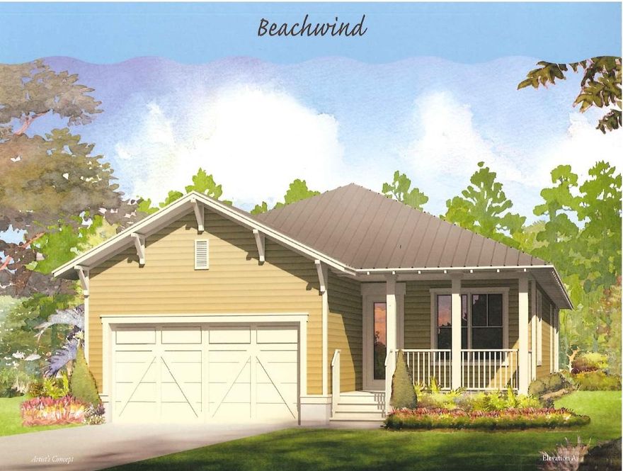 Beachwind floor plan- this 3 bedrooms/ 2.5 bath home with 2 car garage has all you need on one floor! . Kitchens include built in GE Caf Appliances with refrigerator. Wood floors throughout, Outdoor showers, impact resistant windows/ doors, and 2 x 6 exterior framing are just a few of the things that are done differently than other area builders. NatureWalk at Seagrove has become the premier place to be near Seaside with the amenity-rich Gathering Place- complete with heated lap pool,hot tub, zero entry pool, fire pit, grills, and much more!Additional amenities include trails throughout, Energi fitness stations, multi-purpose court, pickelball court, and green space. There is a trail through the forest to get to the beach! NatureWalk has a seasonal beach shuttle to beach.