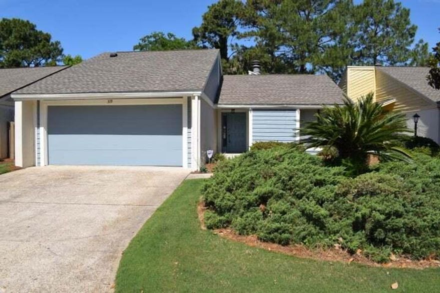 Fantastic opportunity to rent this charming home in the secluded neighborhood of L'Atrium within Sandestin Golf & Beach Resort. Nestled away in a quiet corner of Sandestin, this home offers 2 bedrooms, 2 full bathrooms, a spacious open floor plan, and a fully fenced back yard. This incredible home offers many upgrades including granite countertops, kitchen backsplash, stainless steel appliances, and tile floors throughout the common areas and both bathrooms. The living area has a fireplace and high ceilings which give the home a grand feel. The master bath features a beautiful walk-in tile shower, double vanity, and a large walk-in closet.