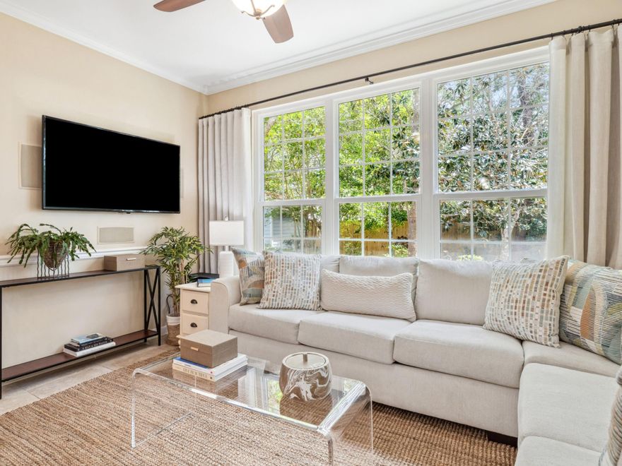 This charming, all one-level beach cottage in the heart of Seabreeze offers a peaceful residential setting just a short stroll from the sugar-white sands of the Gulf of Mexico. Located in the original phase of Seabreeze, where short-term rentals are not permitted, this lovingly remodeled three-bedroom, two-bath home is ideal for full-time living or a tranquil second-home retreat. The residence sits just a half block from the deeded, gated beach access and offers the perfect combination of coastal charm, thoughtful upgrades and serene outdoor spaces. The home has been completely renovated, featuring a new Galvalume roof, UV air-quality controlled HVAC system, new hot water tank and new windows throughout. The kitchen is a culinary dream with custom cabinetry, a large granite island, and top-of-the-line GE Monogram appliances, including a full-sized refrigerator and freezer, a five-eye cooktop with retractable vent and dual Fisher & Paykel drawer dishwashers. Two spacious living areas provide flexibility for entertaining or quiet relaxation, while the master suite offers a serene view of the private backyard. Step onto the screened back porch furnished in cheerful coastal tones, or explore the landscaped backyard with winding stone paths, shaded sitting areas and an artist studio with its own climate control. The garage, finished with black rubber tile flooring, adds even more thoughtful touches to this well-maintained home. With its welcoming gazebo entry, walkable beach access and strong sense of community, Seabreeze Court offers an exceptional lifestyle along Scenic Highway 30A.