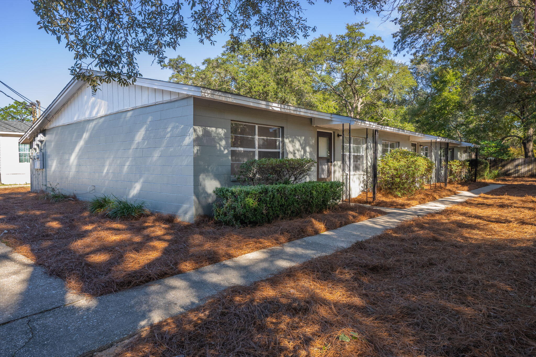 Your Investment Opportunity Awaits in Fort Walton Beach!Discover the charm of this meticulously updated triplex, offering an unbeatable combination of style, convenience, and income potential. Each of the three 2-bedroom, 1-bathroom units has been thoughtfully renovated to deliver a modern living experience. Plus, you can live in one unit and rent out the other two to help supplement your payments--smart living and smart investing all in one!Step inside and admire the brand-new luxury vinyl plank (LVP) flooring throughout, complemented by fresh interior paint and updated lighting fixtures that add a bright and inviting touch. The refinished bathrooms feature a clean, modern look, ensuring a relaxing space for every resident. Each unit also includes a private storage room with with washer and dryer hookups, making laundry a breeze!

Big-ticket upgrades include a new roof, updated electrical panels, and new water heaters, ensuring peace of mind and minimal maintenance for years to come. The property boasts six designated parking spacestwo for each unitproviding ample convenience.

Outside, the well-maintained grounds offer a clean, low-maintenance aesthetic. The location is ideal, placing residents near Fort Walton Beach's popular amenities, shopping, dining, and entertainment.

With modern updates, smart investment features, and the option to offset costs by renting out units, this triplex is a rare gem in today's market. Don't miss your chance to own a property that perfectly blends function, style, and income potential!