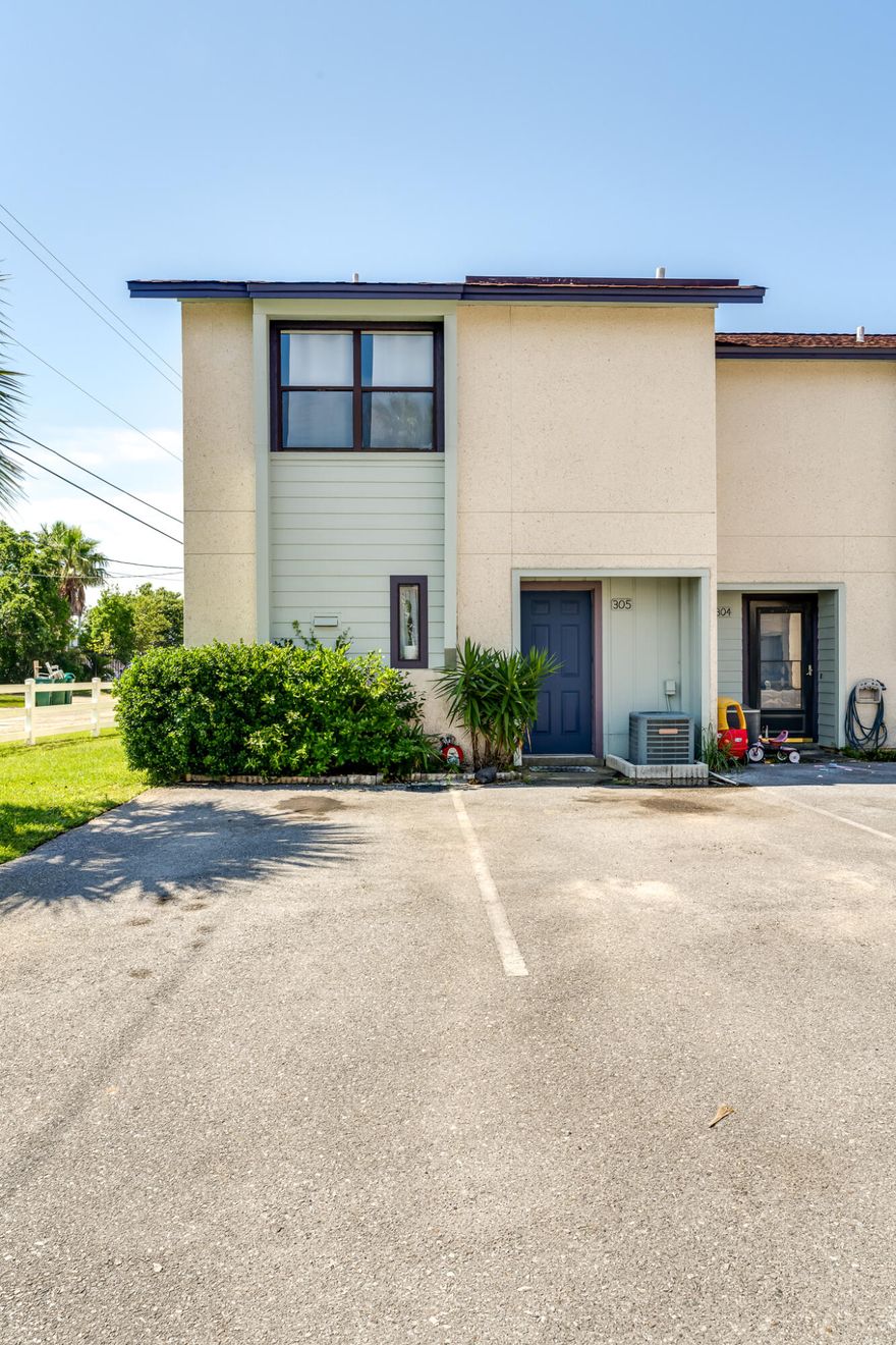 DEEDED BOAT SLIP / 16 X 20 FOOT SLIP WITH A DEPT OF 7' IN THE WINTER AND 12 FOOT Summer ** This slip is the second one from the end of the dock on the left side. This beautiful completely refurbished corner Townhome is conveniently located within minutes of Hurlburt Field. This unit has been completely remodeled and is bright and airy because it is a corner unit with additional large windows on the side for lighting. This unit features 2 large bedrooms, with two full baths and an additional half bath. The Master Bathroom is spacious and features a 10 x 5 balcony with a beautiful view of the sound. Sit and enjoy your evenings as the boats go by. You are just steps away from the spacious pool for you to relax in after a hard days. Owner pets allowed. Short term rental OK! Come home after work, take a dip in the pool, fire up the boat, and head down the sound and enjoy all the amenities that this area has to offer. Fabulous green space along the water with pet area. Kayak storage rack there too. Nice dock to watch sunset. Walking path to the right side of waterfront units is the way to your boatslip and waterfront amenities. This is the way to enjoy life. Storm shutters stored in unit. Washer & Dryer convey. Move in ready! VA eligible too!  HURRY, this one won't last long.....