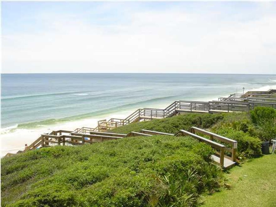 Rare gulf front west end townhome in this unique 5 unit complex. On a bluff with great views of the beach and water. These rarely come on the market. The last sale was 2008. New sleeper sofa and matching loveseat, coffee table, side tables, and lamps. New Apple TV. Replaced electrical panel-$1000. Booth Bay townhomes have all new siding and exterior paint. Also new railings to the beach. More photos coming soon.