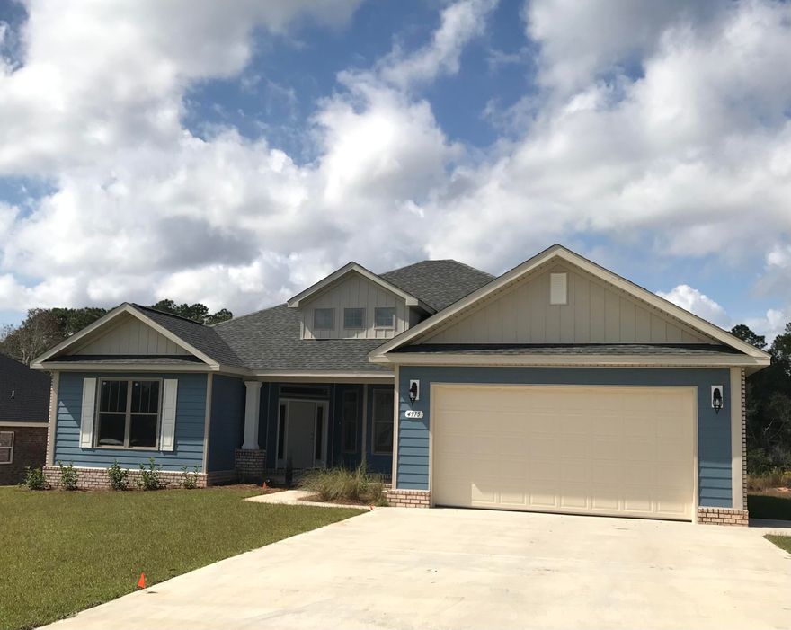 Construction Complete * Lot is 75' Wide x 295' Deep and on Sewer not Septic * 4 BR, 3 BA  *3 Car Garage * Split Bedroom Plan * Tile Flooring Throughout Except Bedrooms which are Carpet  *  9 Ft Flat Ceilings Throughout * Granite Kitchen & Bath Countertops * Stainless Steel Appliances  *Walk In Pantry* Master Bath: Tile Floor, Double VanIties *Builder's Signature Walk in Tile Shower & Separate Soaking Tub * 2 Walk-in Closets *Energy Efficient R-19/R-38 insulation *Builder's Warranty Plan Included ***AGENTS READ AGENT NOTES***